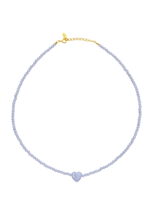 Polly necklace Light Blue Maanesten